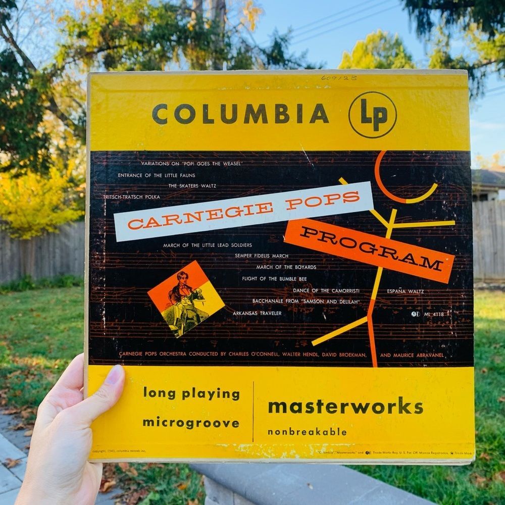 Carnegie Pops Program - Vintage Vinyl Record